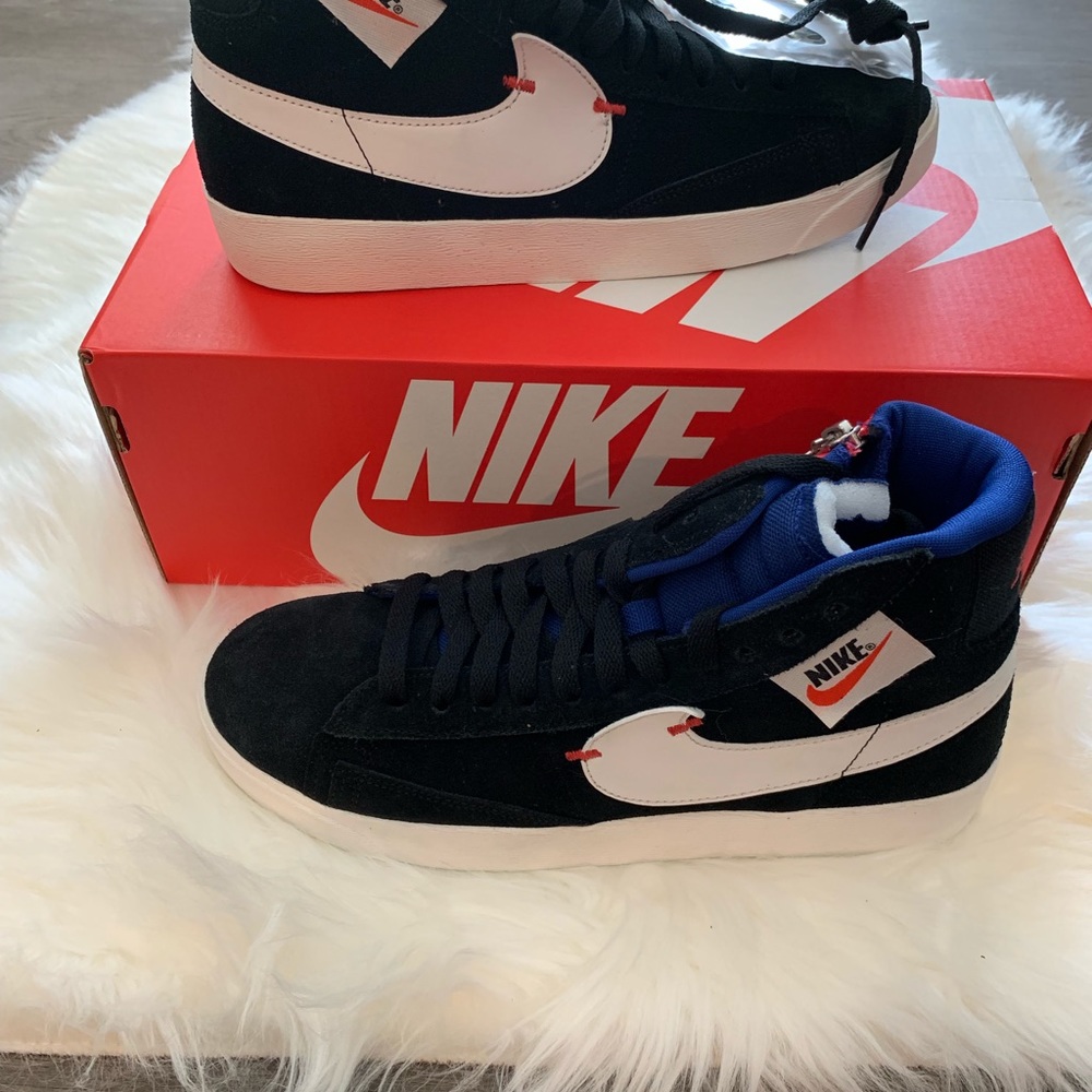 Nike Blazer Mid rebel women’s Black white casual - Picture 6 of 6